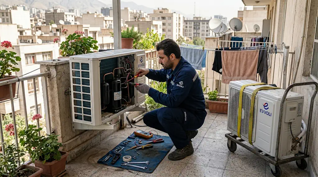 دلایل رایج خرابی و نیاز به تعمیر کولرگازی ایوولی در اندیشه